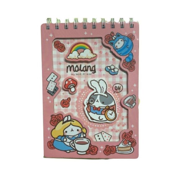 NWT Molang Alice in Wonderland Cosplay 3D Notebook & Sticker Bundle - Picture 2 of 11